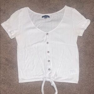 AEO White Tie Top
